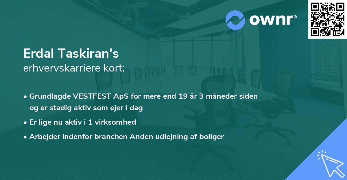 Erdal Taskiran's erhvervskarriere kort