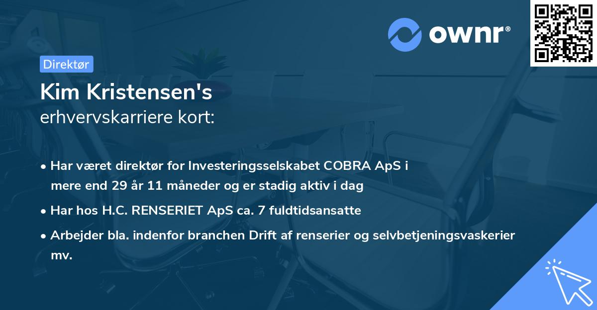 Kim Kristensen's erhvervskarriere kort
