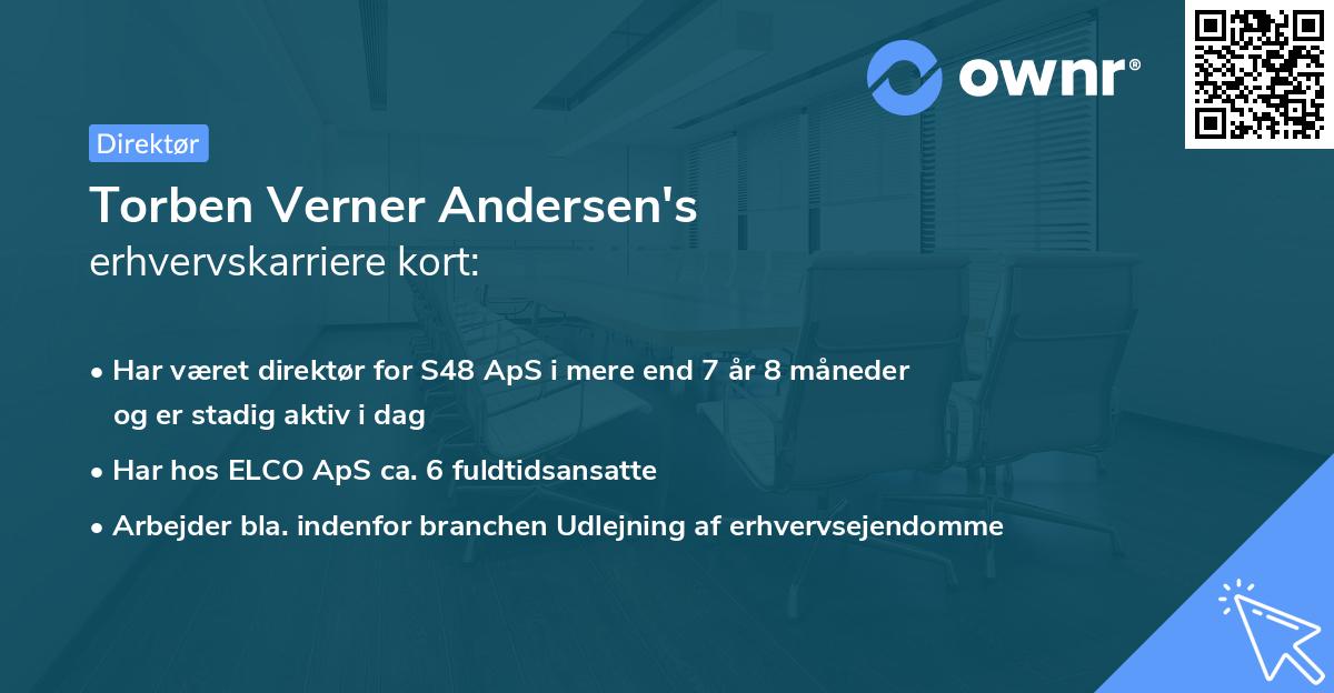 Torben Verner Andersen's erhvervskarriere kort