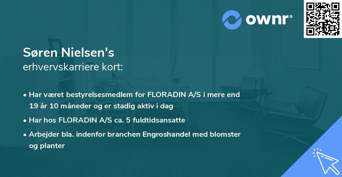Søren Nielsen's erhvervskarriere kort