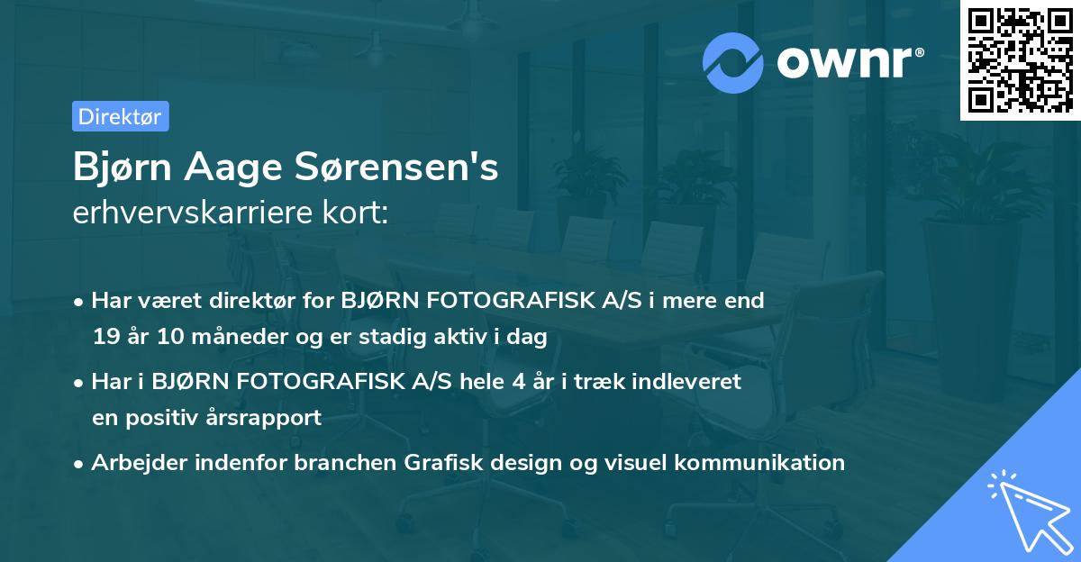 Bjørn Aage Sørensen's erhvervskarriere kort