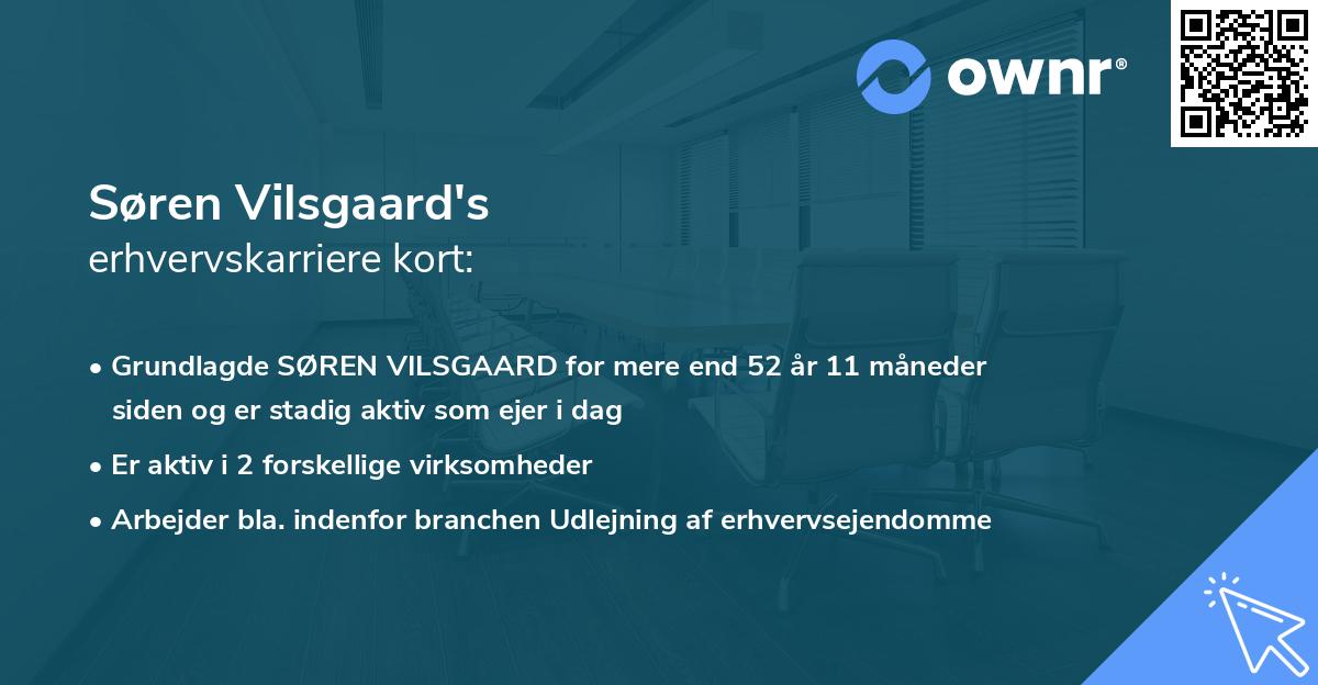 Søren Vilsgaard's erhvervskarriere kort