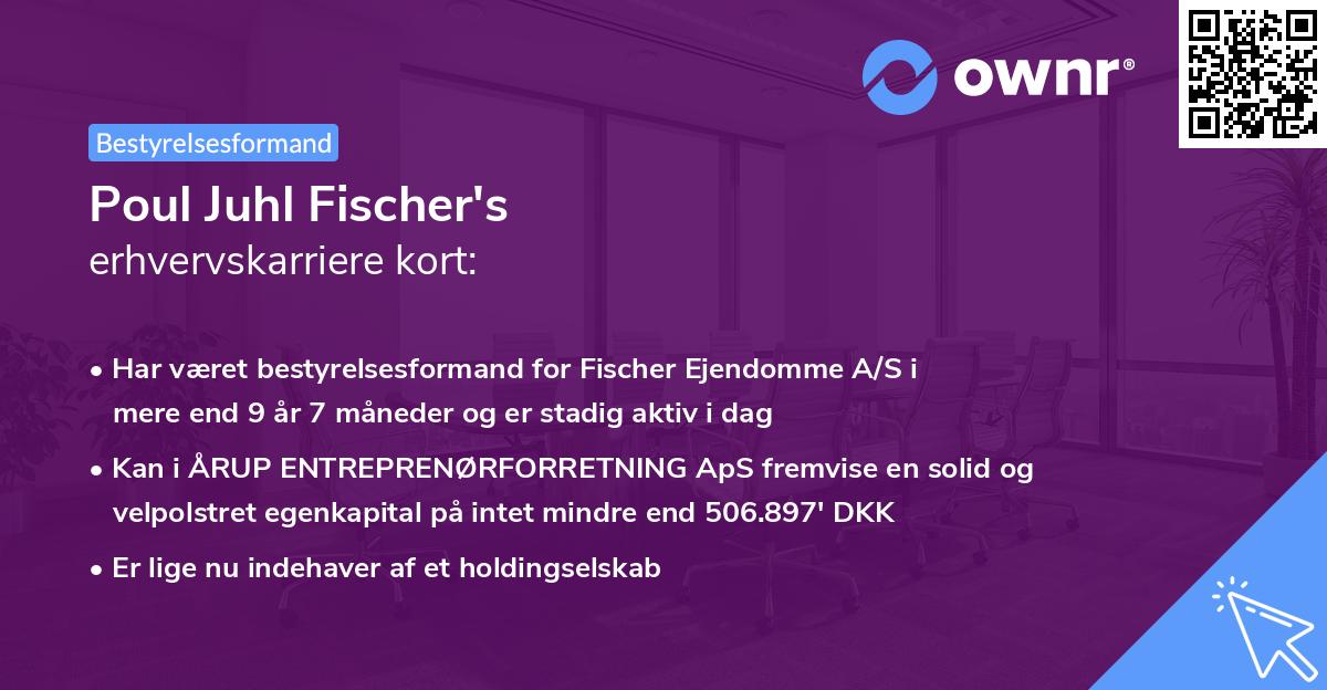 Poul Juhl Fischer's erhvervskarriere kort