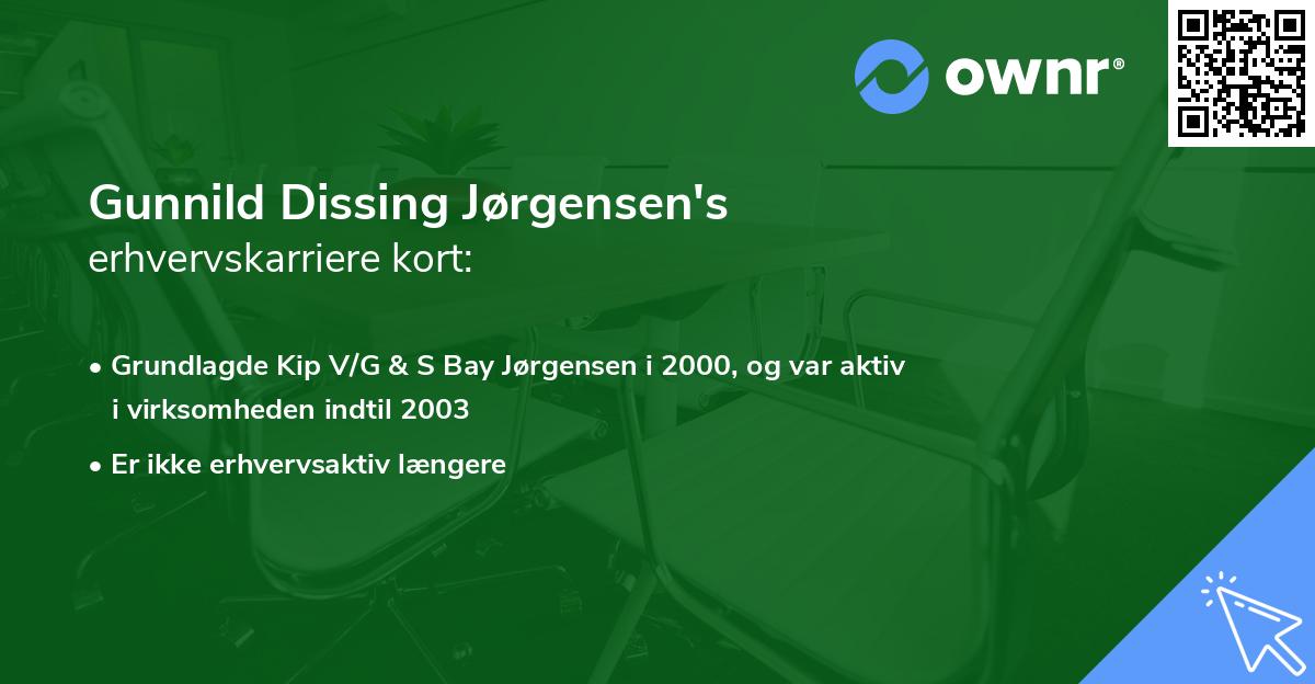 Gunnild Dissing Jørgensen's erhvervskarriere kort
