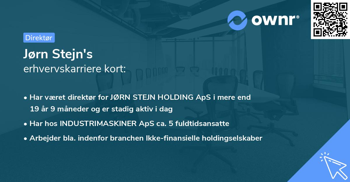 Jørn Stejn's erhvervskarriere kort