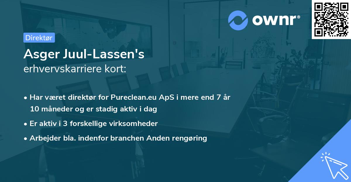 Asger Juul-Lassen's erhvervskarriere kort