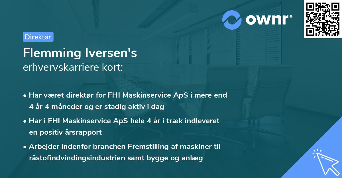 Flemming Iversen's erhvervskarriere kort