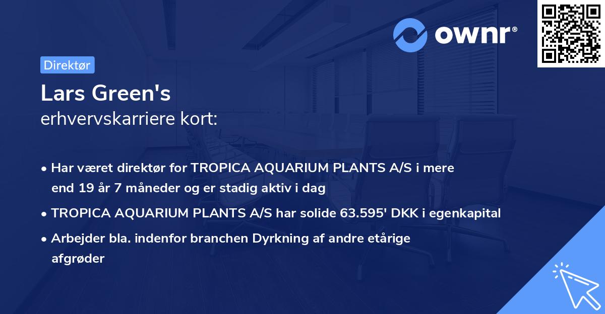 Lars Green's erhvervskarriere kort