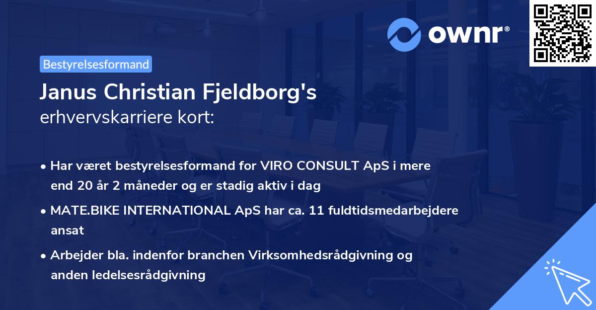 Janus Christian Fjeldborg's erhvervskarriere kort