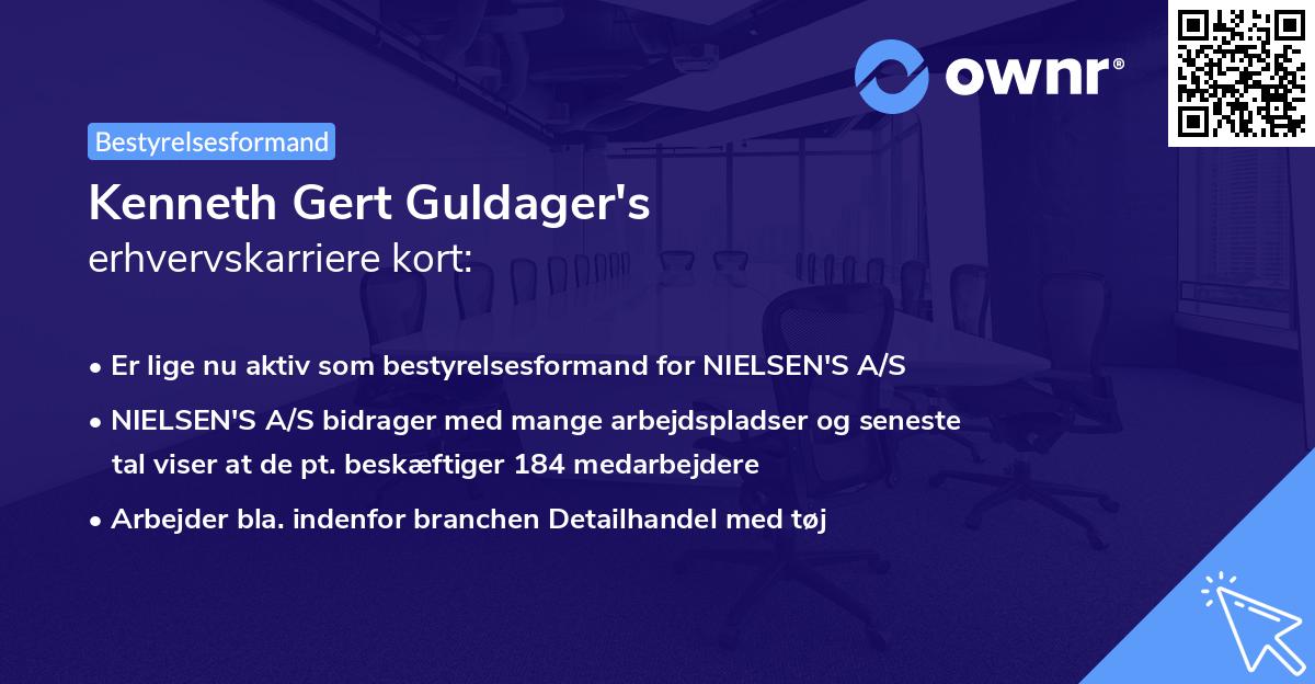 Kenneth Gert Guldager's erhvervskarriere kort