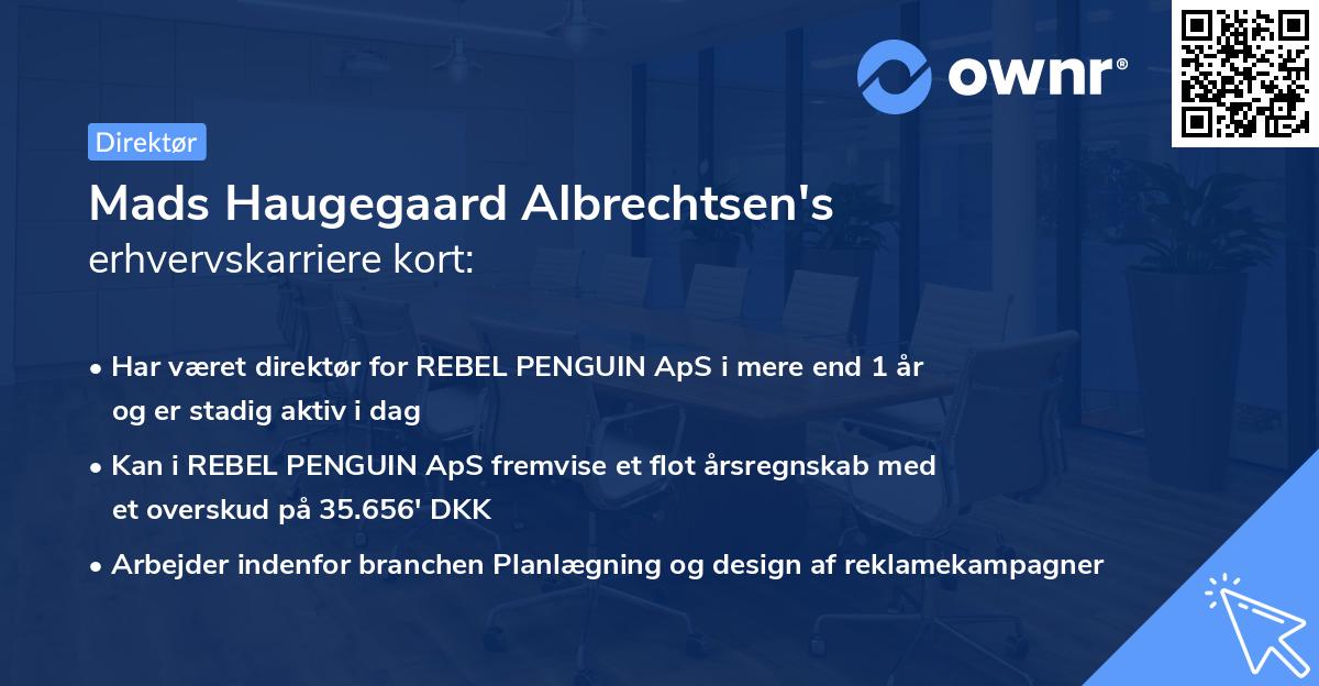 Mads Haugegaard Albrechtsen's erhvervskarriere kort