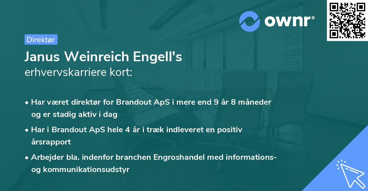 Janus Weinreich Engell's erhvervskarriere kort