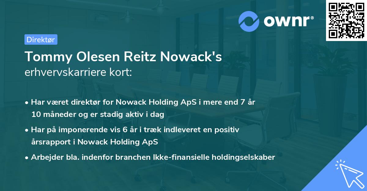 Tommy Olesen Reitz Nowack's erhvervskarriere kort