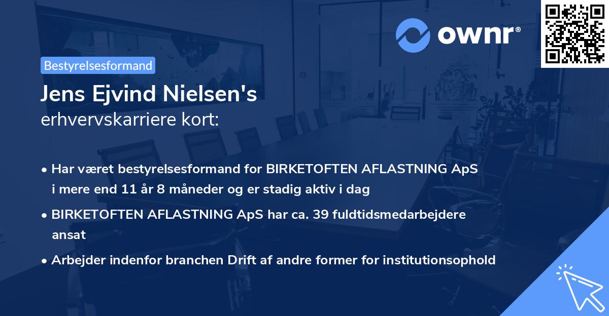 Jens Ejvind Nielsen's erhvervskarriere kort