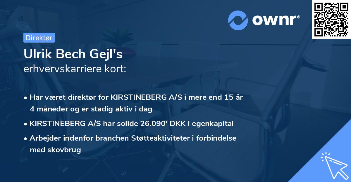 Ulrik Bech Gejl's erhvervskarriere kort