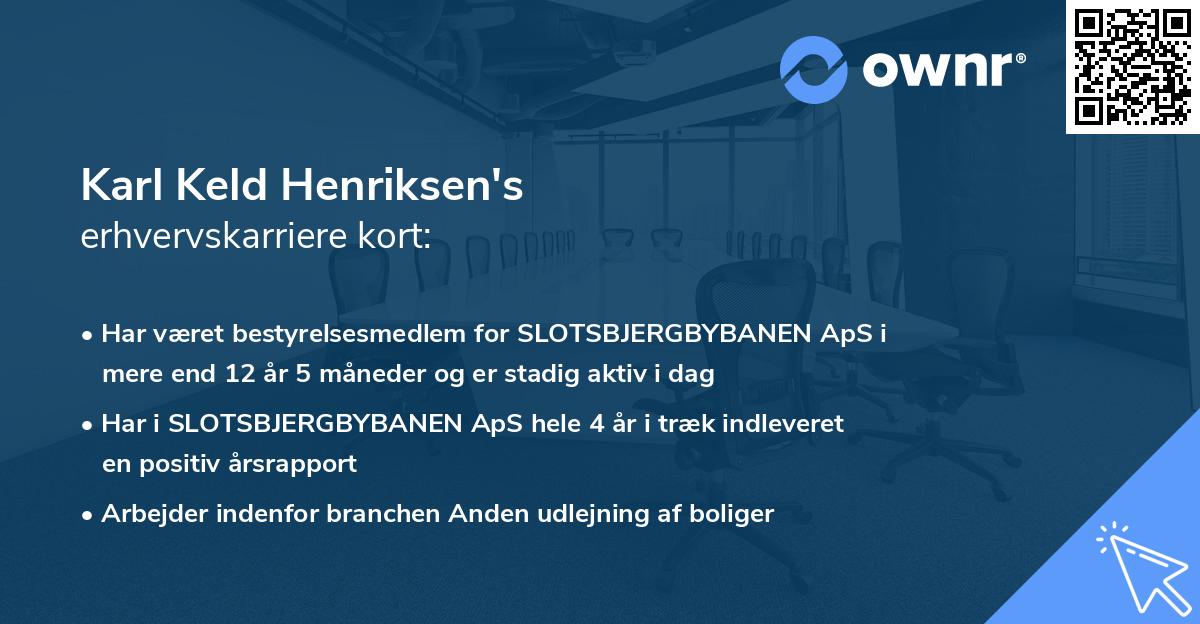 Karl Keld Henriksen's erhvervskarriere kort