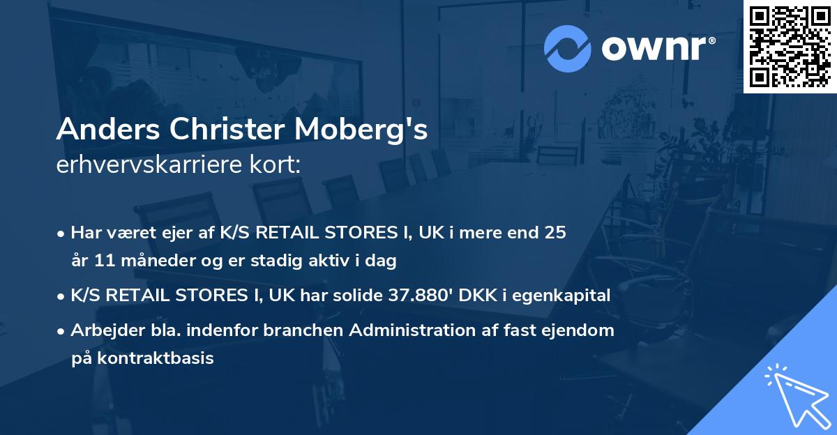 Anders Christer Moberg's erhvervskarriere kort