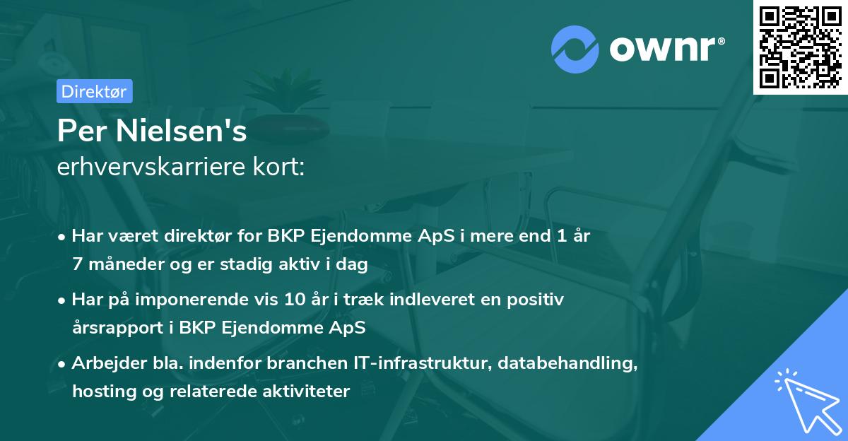 Per Nielsen's erhvervskarriere kort