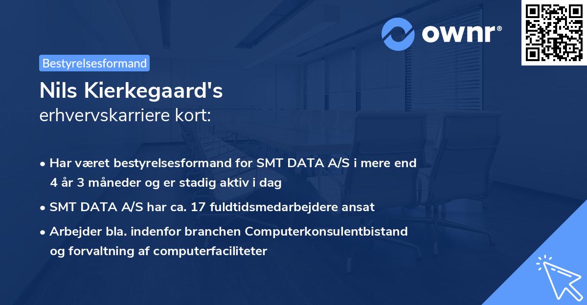 Nils Kierkegaard's erhvervskarriere kort