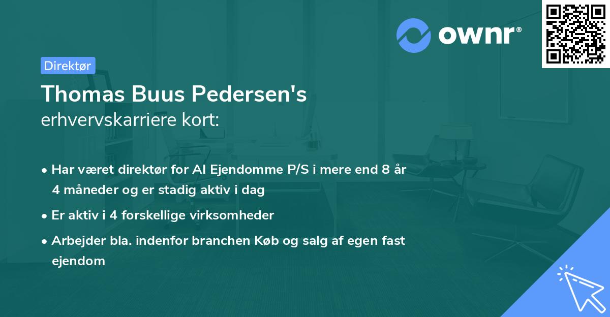 Thomas Buus Pedersen's erhvervskarriere kort
