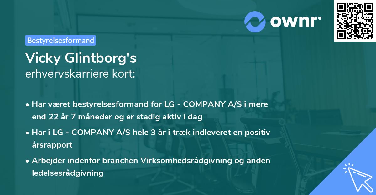 Vicky Glintborg's erhvervskarriere kort