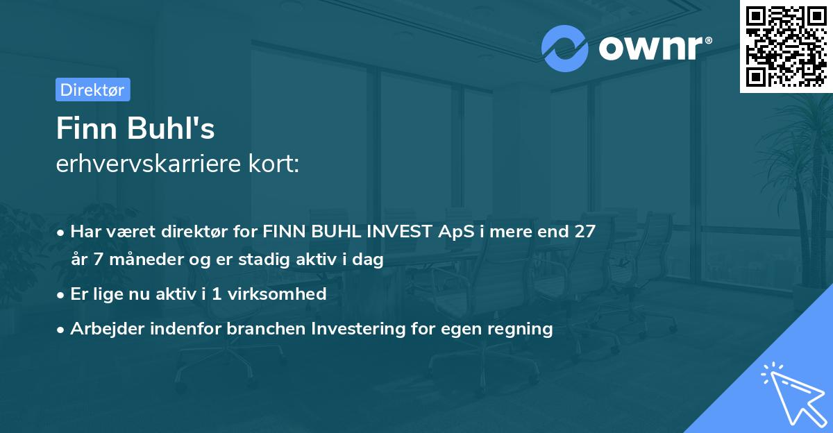 Finn Buhl's erhvervskarriere kort