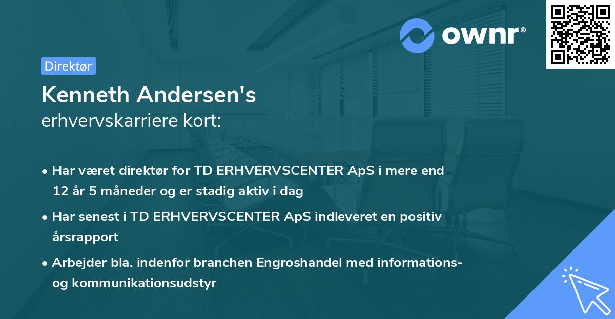 Kenneth Andersen's erhvervskarriere kort