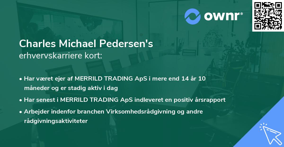 Charles Michael Pedersen's erhvervskarriere kort