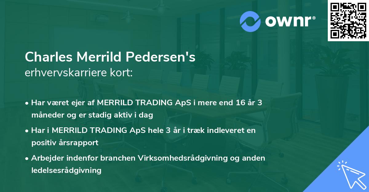 Charles Merrild Pedersen's erhvervskarriere kort