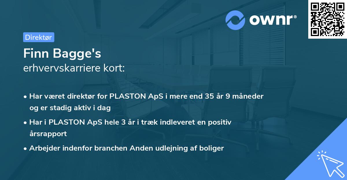 Finn Bagge's erhvervskarriere kort