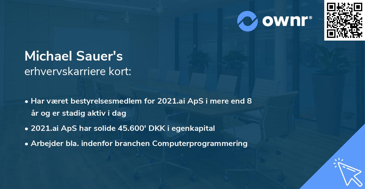 Michael Sauer's erhvervskarriere kort