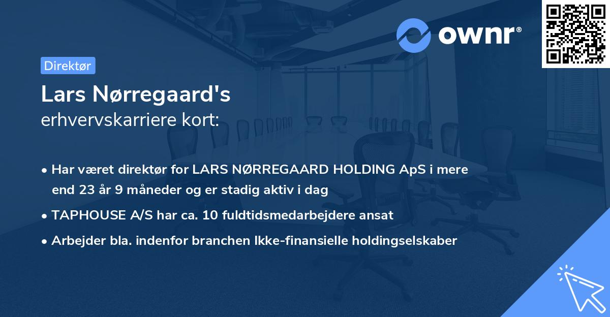 Lars Nørregaard's erhvervskarriere kort