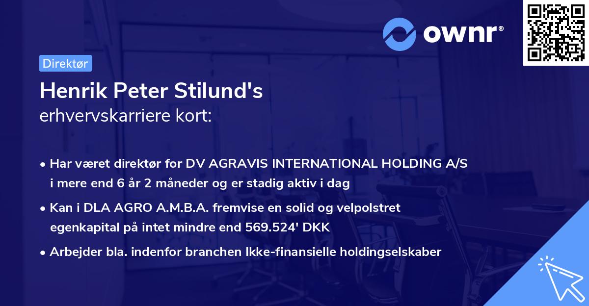 Henrik Peter Stilund's erhvervskarriere kort