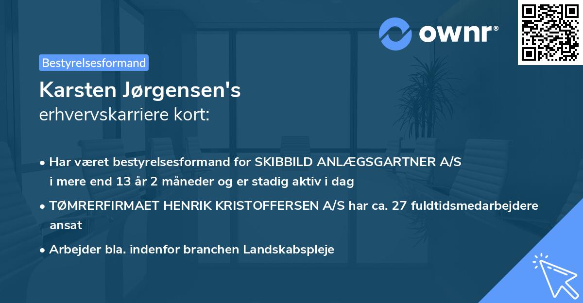 Karsten Jørgensen's erhvervskarriere kort