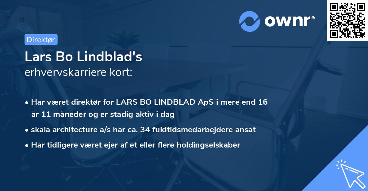 Lars Bo Lindblad's erhvervskarriere kort