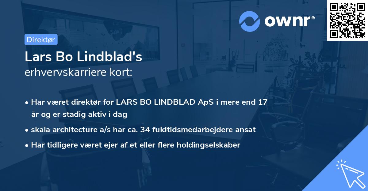 Lars Bo Lindblad's erhvervskarriere kort