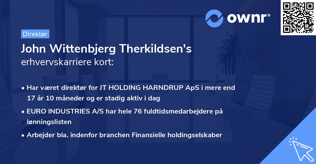 John Wittenbjerg Therkildsen's erhvervskarriere kort