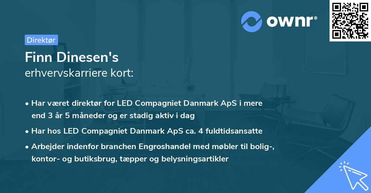 Finn Dinesen's erhvervskarriere kort