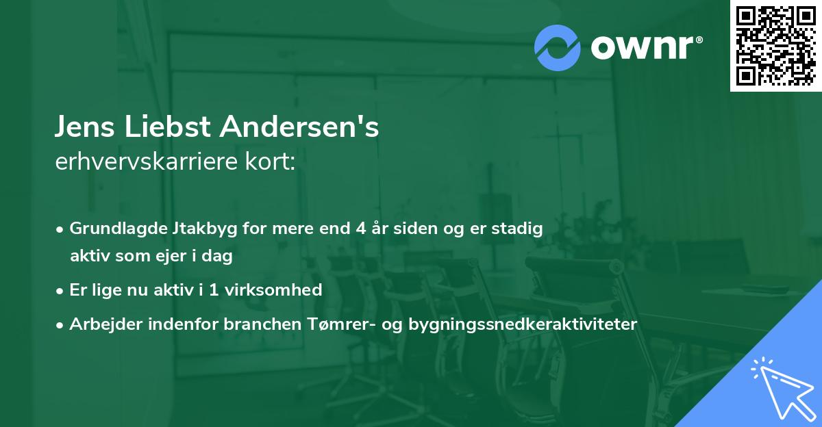 Jens Liebst Andersen's erhvervskarriere kort