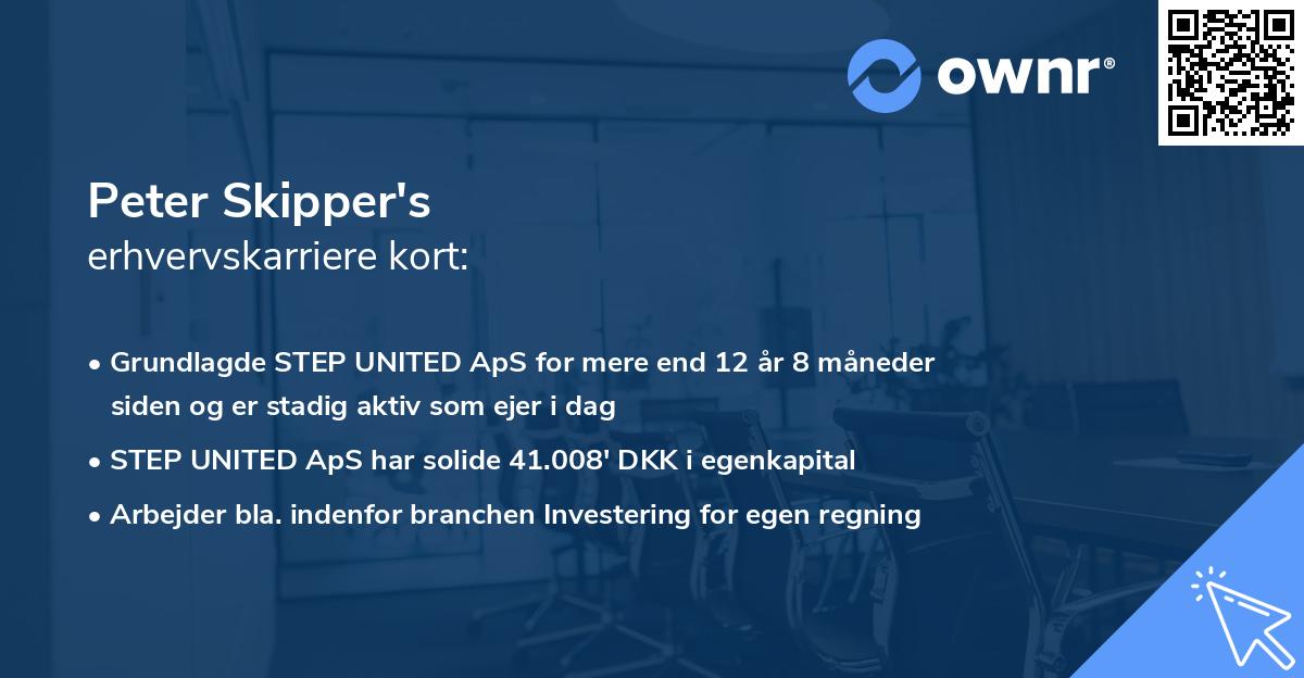 Peter Skipper's erhvervskarriere kort