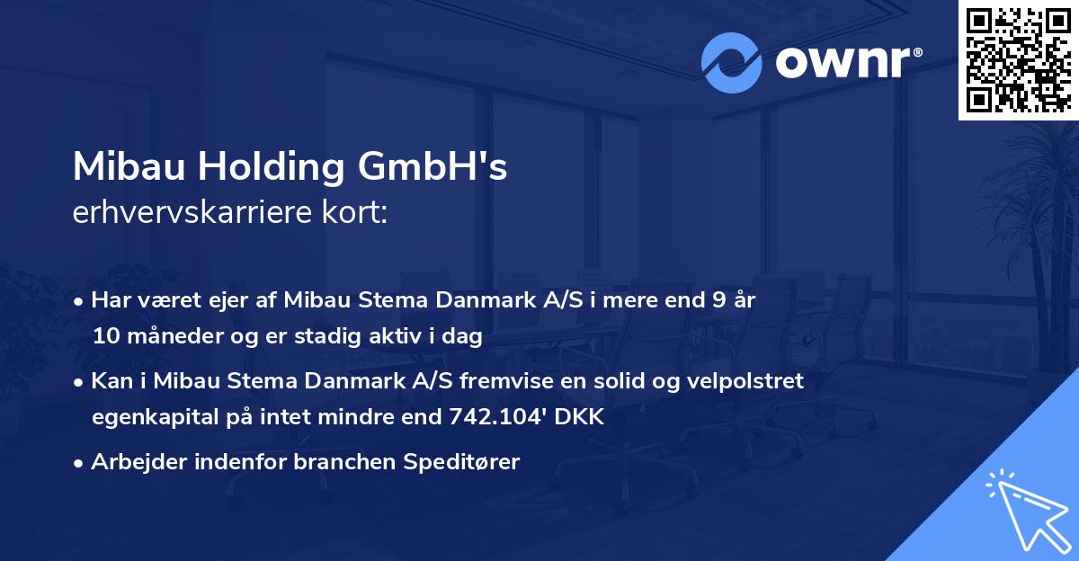 Mibau Holding GmbH's erhvervskarriere kort