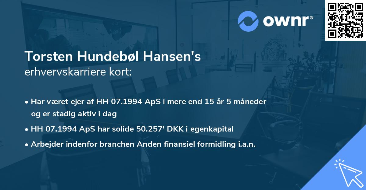 Torsten Hundebøl Hansen's erhvervskarriere kort