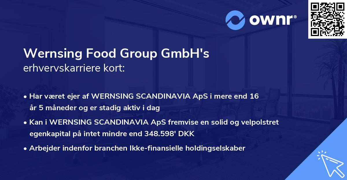 Wernsing Food Group GmbH's erhvervskarriere kort