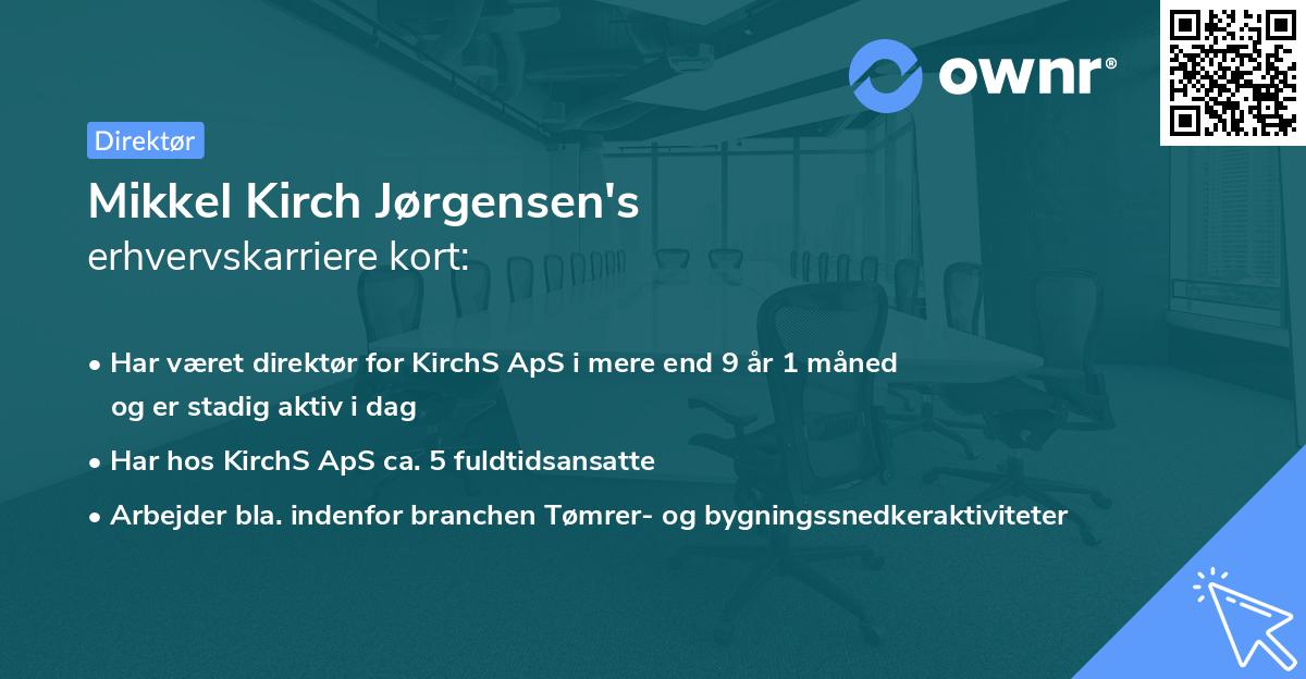 Mikkel Kirch Jørgensen's erhvervskarriere kort