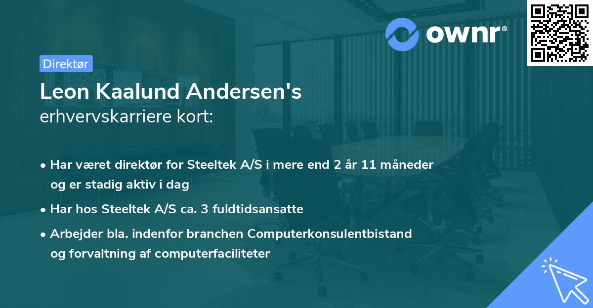 Leon Kaalund Andersen's erhvervskarriere kort