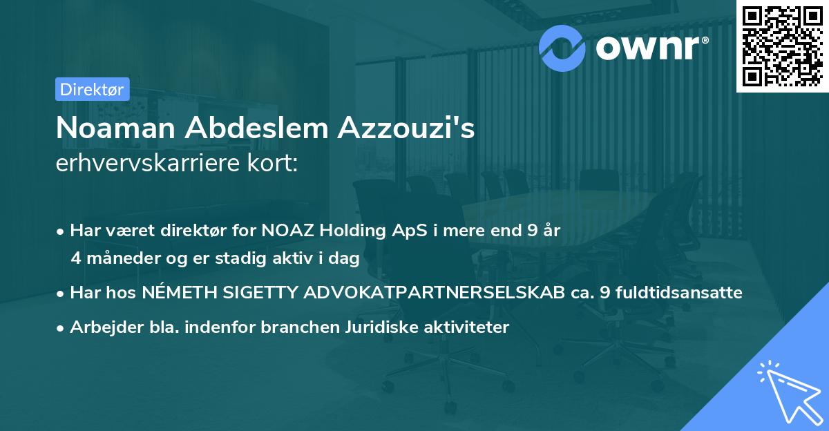 Noaman Abdeslem Azzouzi's erhvervskarriere kort