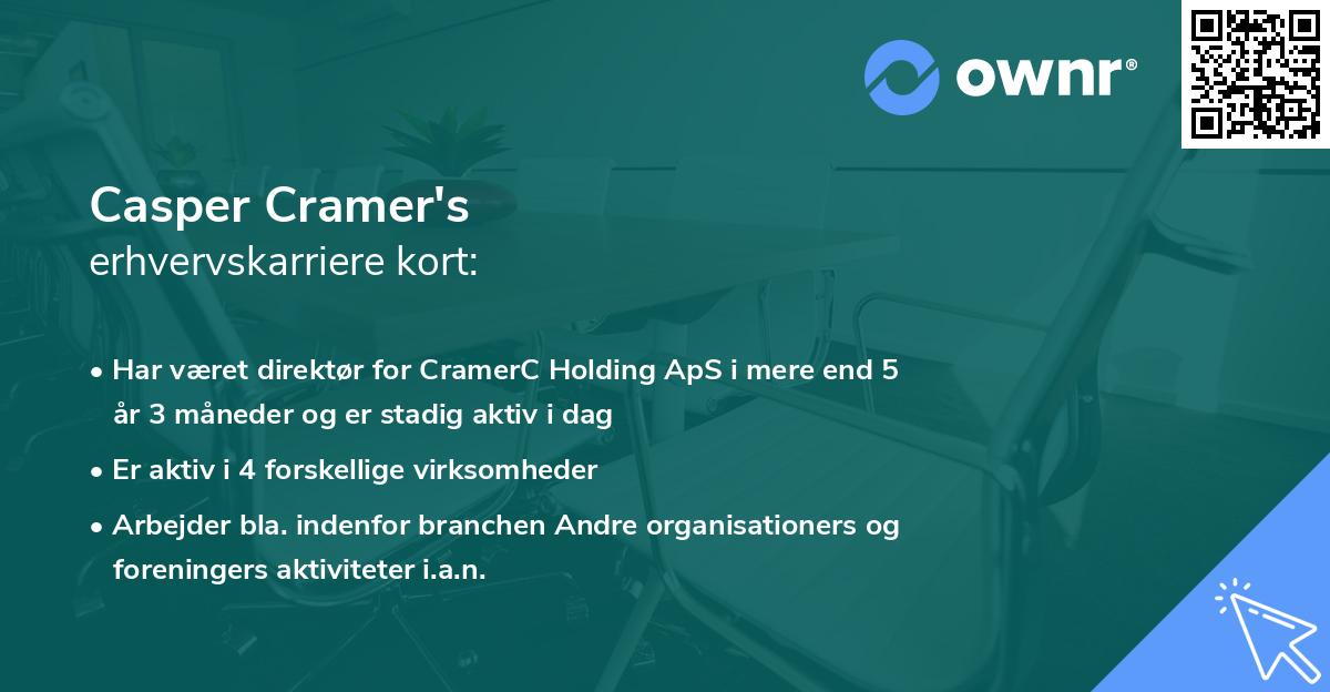Casper Cramer's erhvervskarriere kort