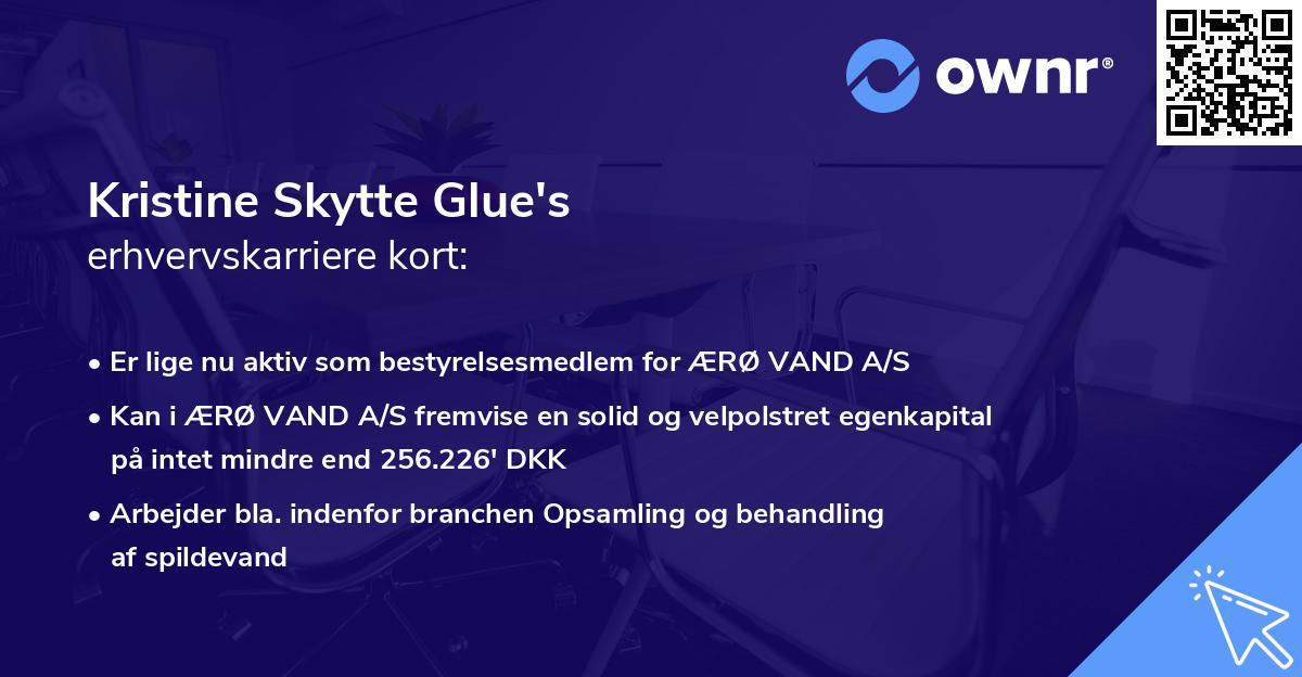 Kristine Skytte Glue's erhvervskarriere kort