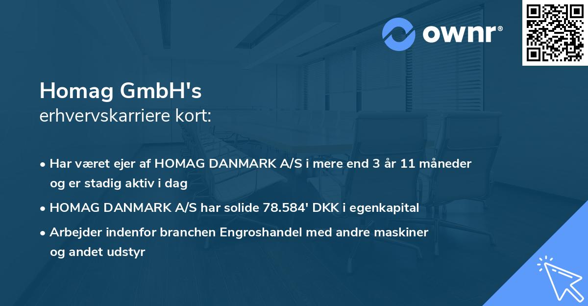 Homag GmbH's erhvervskarriere kort