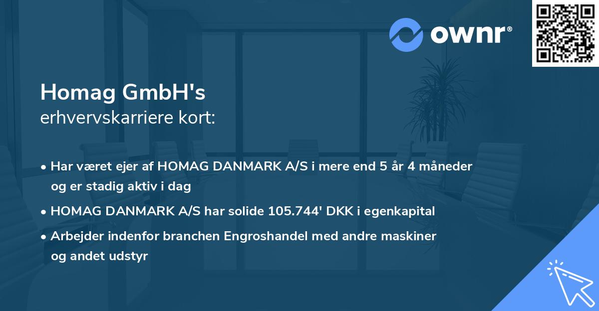 Homag GmbH's erhvervskarriere kort
